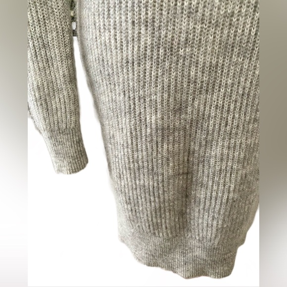 MICHAEL MICHAEL KORS Gray Merino Wool Blend Crew Neck Sweater Dress Small - Picture 4 of 8